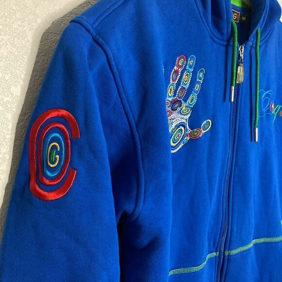 COOGI Men’s Blue Full Zip Hoodie Size XXL - Picture 4 of 9